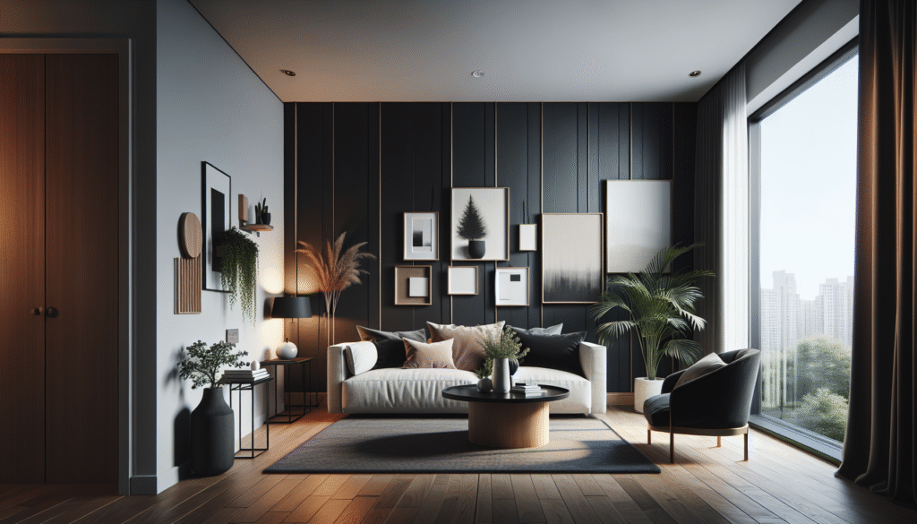 Temporary Solutions for Renters: Dark Accent Wall Ideas