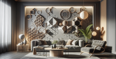 Elevate Interiors with Modern Geometric Wall Stencils