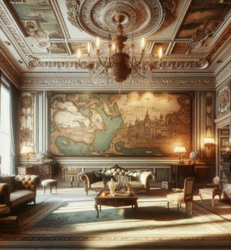 Custom Vintage Map Murals: Antique Aesthetic for Rooms