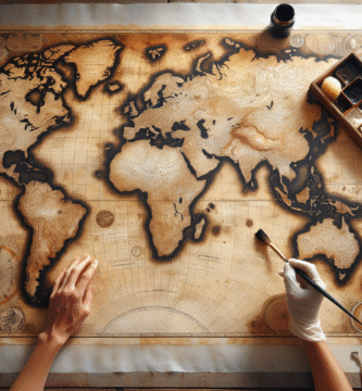 Mastering Faux-Aged Paper for Vintage World Map Murals