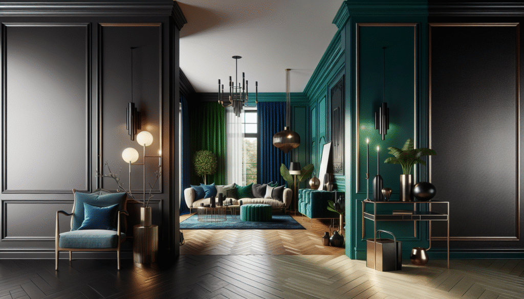 Transform Your Space with Bold Accent Walls: Navy and Emerald