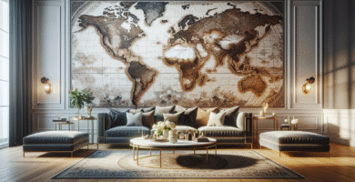 Elevate Spaces with Custom Peel-and-Stick Map Murals