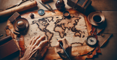 Master Faux-Aged Paper: Craft a Vintage Map Mural