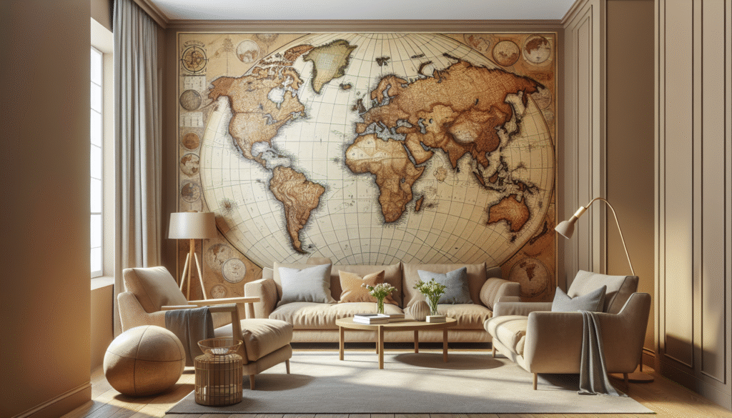 Elevate Spaces with Custom Peel-and-Stick Map Murals