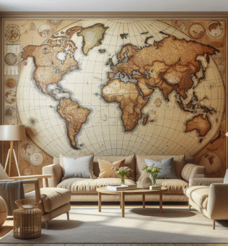 Elevate Spaces with Custom Peel-and-Stick Map Murals