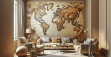Elevate Spaces with Custom Peel-and-Stick Map Murals